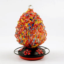 Load image into Gallery viewer, Home / Hand Blown Glass Hummingbird Feeder - 34 Ounces Hand Blown Glass Hummingbird Feeder - 34 Ounces
