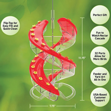 Load image into Gallery viewer, DNA Helix 32-Port Hummingbird Feeder