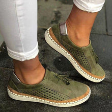 Load image into Gallery viewer, New Women's Autumn Low Heel Round Toe Breathable Sneakers